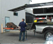 Unloading Back-hoe Bucket