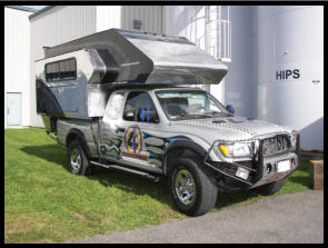 Truck cap camper exterior